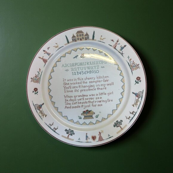 Villeroy & Boch American Sampler Porcelain 12" Chop Plate Luxembourg 1981 - Picture 6 of 10